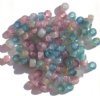 100 4x6mm Pastel Marble Mix Crow Beads